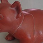 Perro cebado mediano