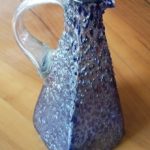 Jarra de vidrio soplado artesanal de 4 lados