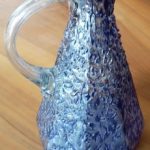 Jarra octagonal vidrio soplado artesanal