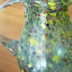 Jarra de vidrio soplado artesanal